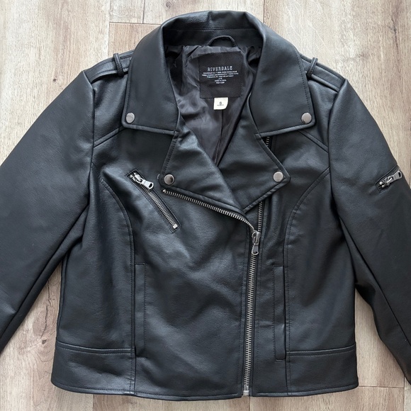 Biker Jacket, Riverdale, Southside Serpents, Faux Leather, Embroidered, Size S - Picture 7 of 14
